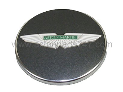 ASTON MARTIN WHEEL CENTRE CAP ANTHRACITE GREY WITH GREEN LOGO PK4 – HY53-1A096-DA-PK.