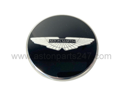 ASTON MARTIN WHEEL CENTRE CAP GLOSS BLACK WITH BLACK LOGO PK4 – HY53-1A096-EA-PK.